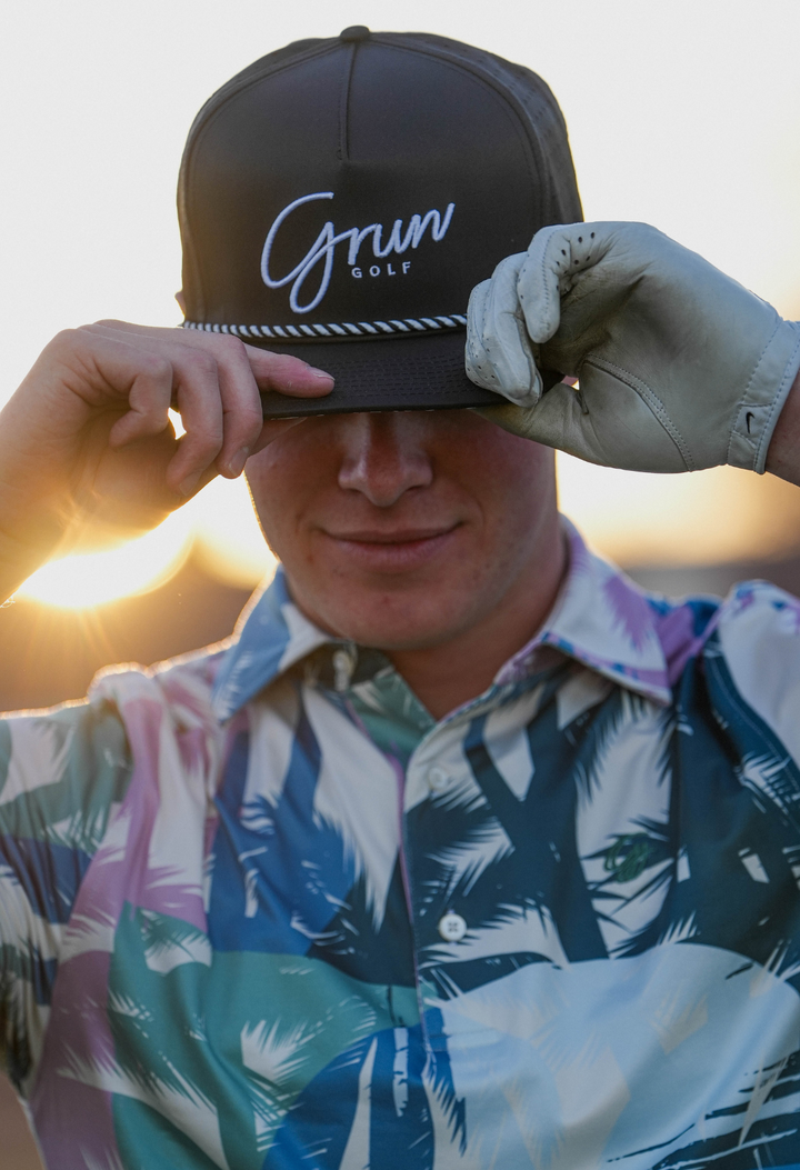 Grun Black Palm Hat